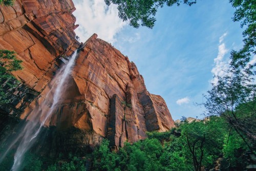Waterfalls by Brown Rock