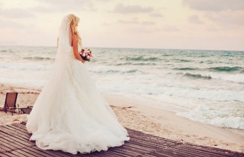 Bride On Beach