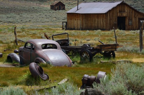 Ghost Town, Old Car, Hut