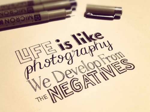 Photography develop you from negatives