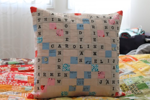Scrabble Pillow
