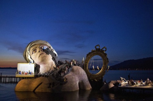 Giant opera stage in Bregenz the middle of water