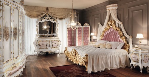 Romantic luxury bedroom new marriage couples