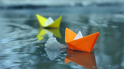 Paper Boat in water