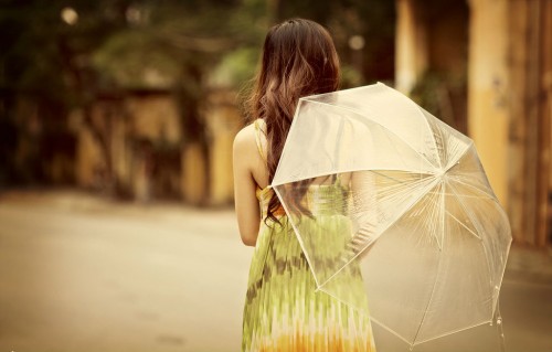 Stylish girl with Umbrella