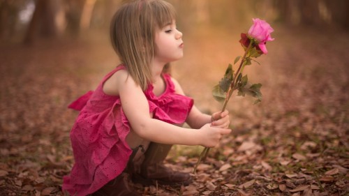 Baby With Simple Rose