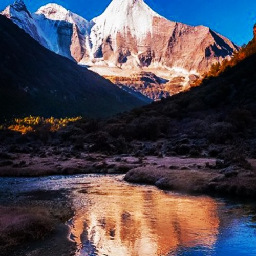Mountain Reflection In River