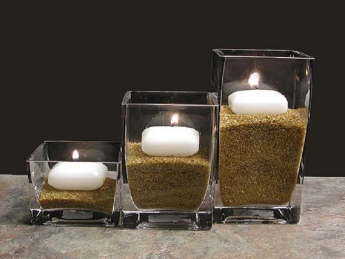 Candles in glass