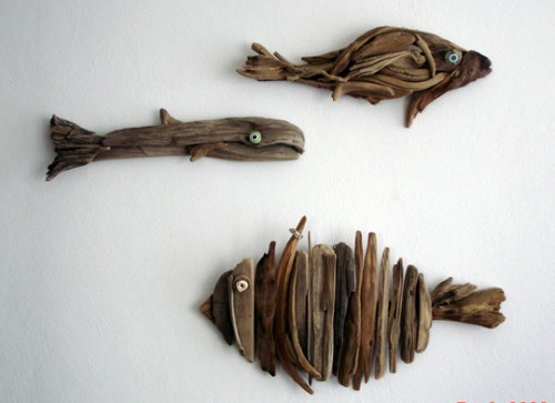Wood fish art