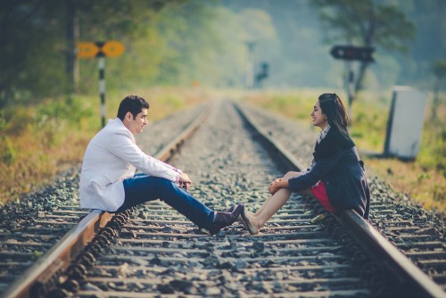 Couple on Railtrack
