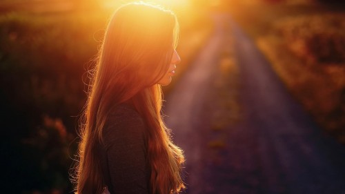 Girl in sun light