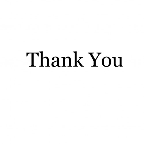 White color photo with "Thank You" text