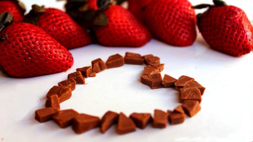 Strawberry And Chocolates Heart