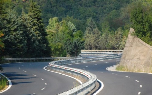 Curve in a highway