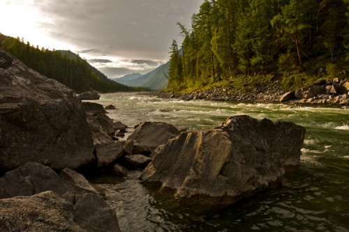 Mountain and River Photo
