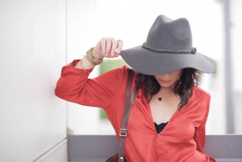 Stylish Women Posing With Hat