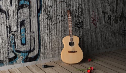 Guitar And Flowers