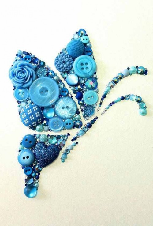 Beautiful craft of Blue Butterfly