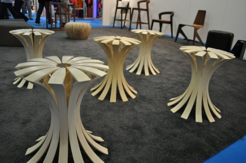Beautiful Wooden Table In The Shape Of Flower