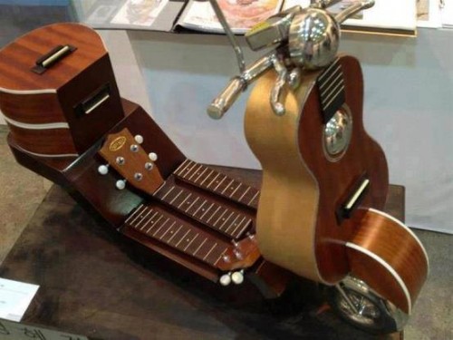 Design Scooter With Guitar