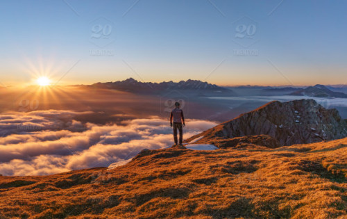 nature, sun, sky, people, silhouette, sunset, adventure, mountain, landscape, climbing, sunrise, hiking, freedom, man, person, top, peak, hiker, background, success