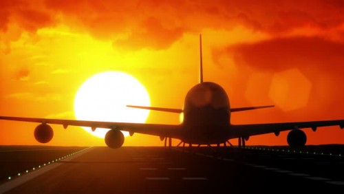 Sunset Airplane