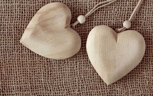 Beautiful wooden heart