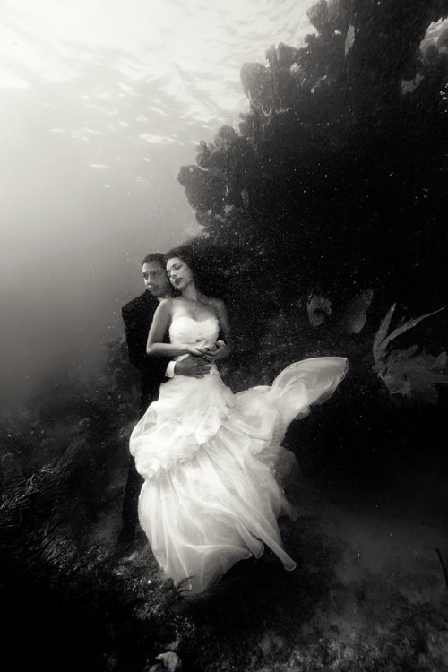 Couple under water