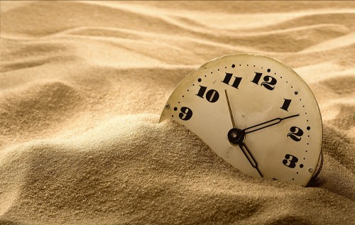 Time Header In Sand