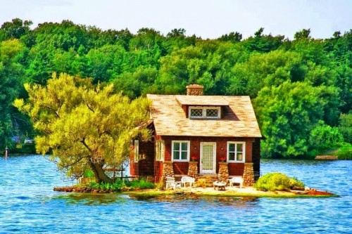 House on tiny Island
