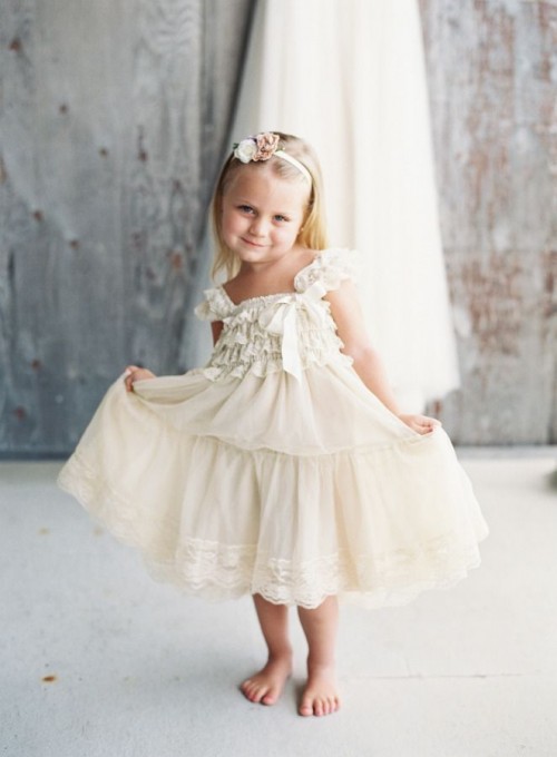 Cute Little Girl In Gown