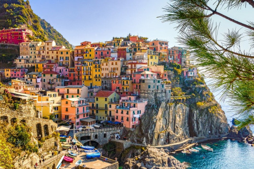 Italy Sea Houses Cinque Terre Mediterranean