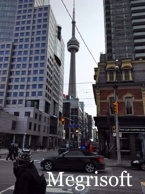Canada , Tower, Road, Winter